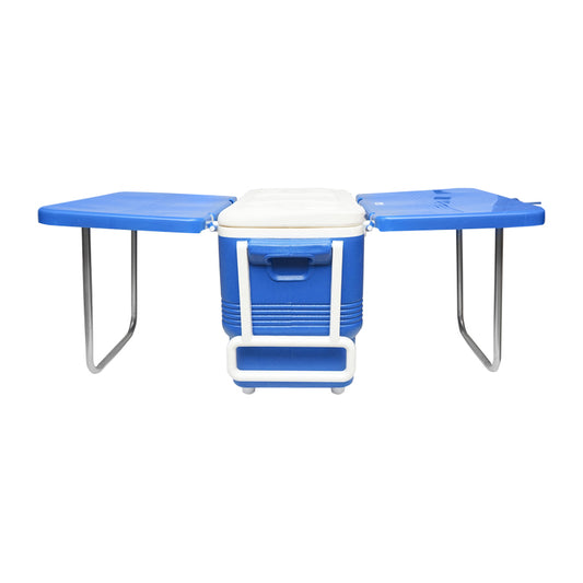 45L blue picnic freezer with table 610x405x445mm Breckner Germany