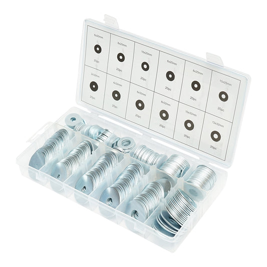 Flat washer set 240 pieces made of steel Breckner Germany