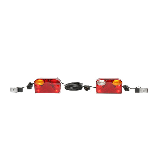 Universal trailer lamps with 7 functions, reflectors, wiring and 13P 12V socket Breckner Germany