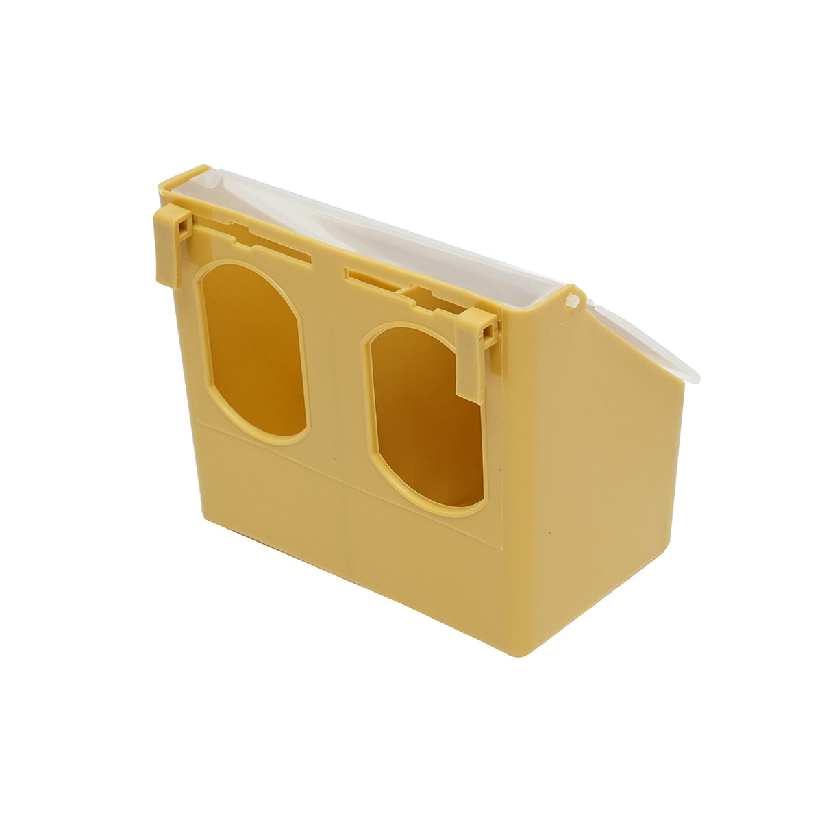 Foldable plastic pigeon feeder, 2 compartments 16x9x14cm