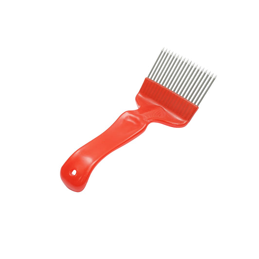 Bee fork for uncapping with straight stainless steel teeth and plastic handle, 210mm