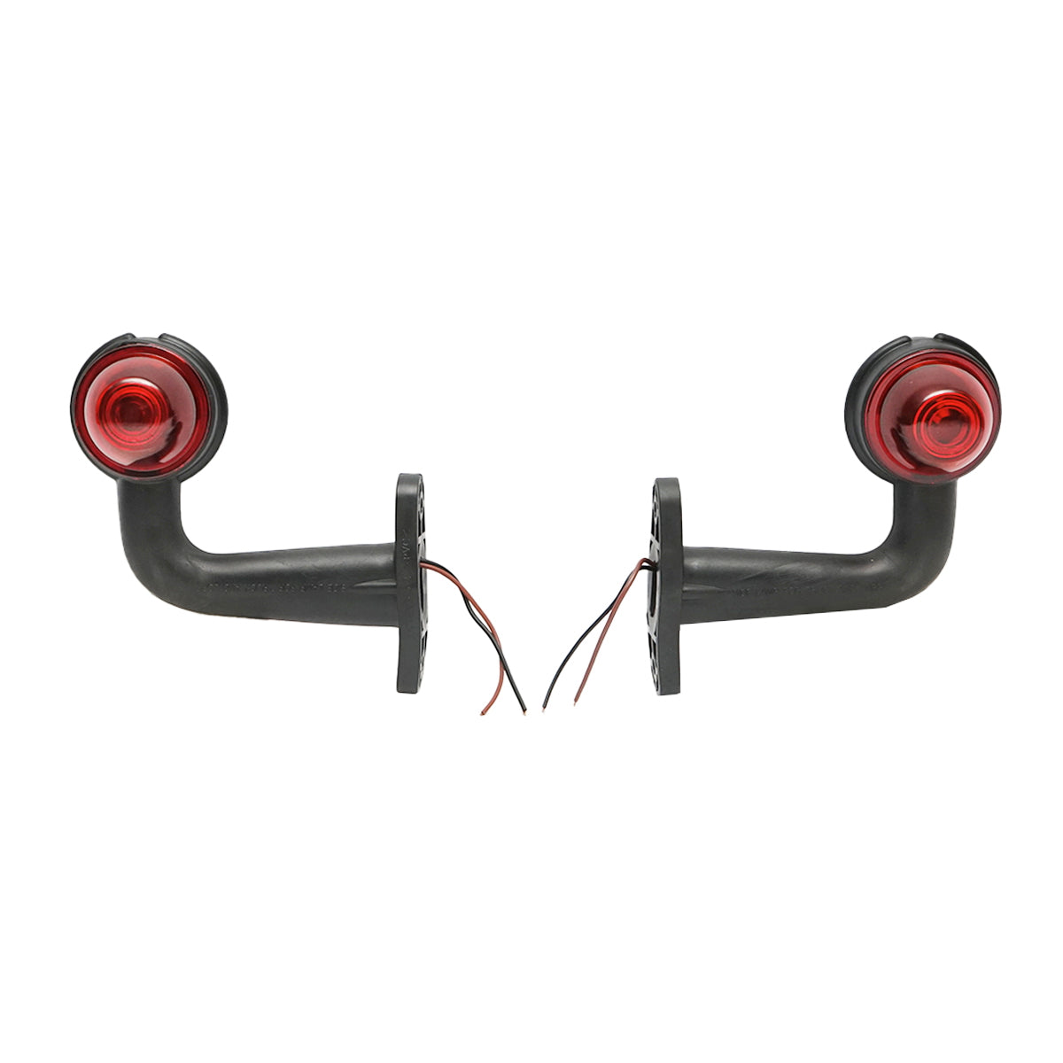 Set of LED side marker lights 24V red-white durable PVC