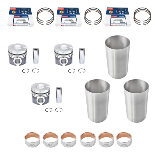 Complete engine set 3 pistons fi 102mm for UTB U-483,445 Fiat, New Holland, Case IH, Massey Ferguson