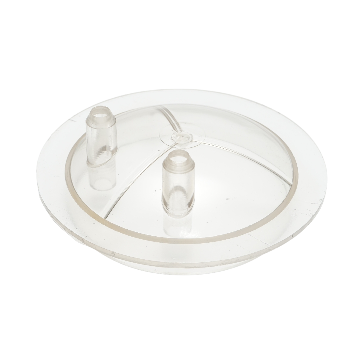 Transparent lid for 30L bottle with 2 outlets for cow milking machine Breckner Germany