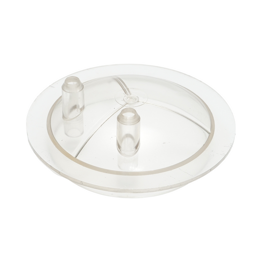 Transparent lid for 30L bottle with 2 outlets for cow milking machine Breckner Germany