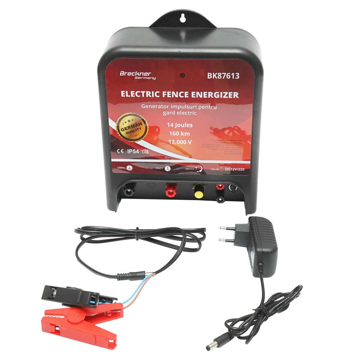 Impulse generator device 12/220V, 14 Joule for electric fence Breckner Germany