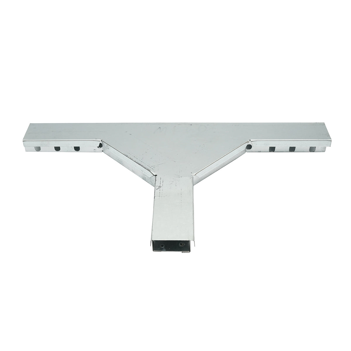 Horizontal T branch made of galvanized steel for gutter 25x50mm