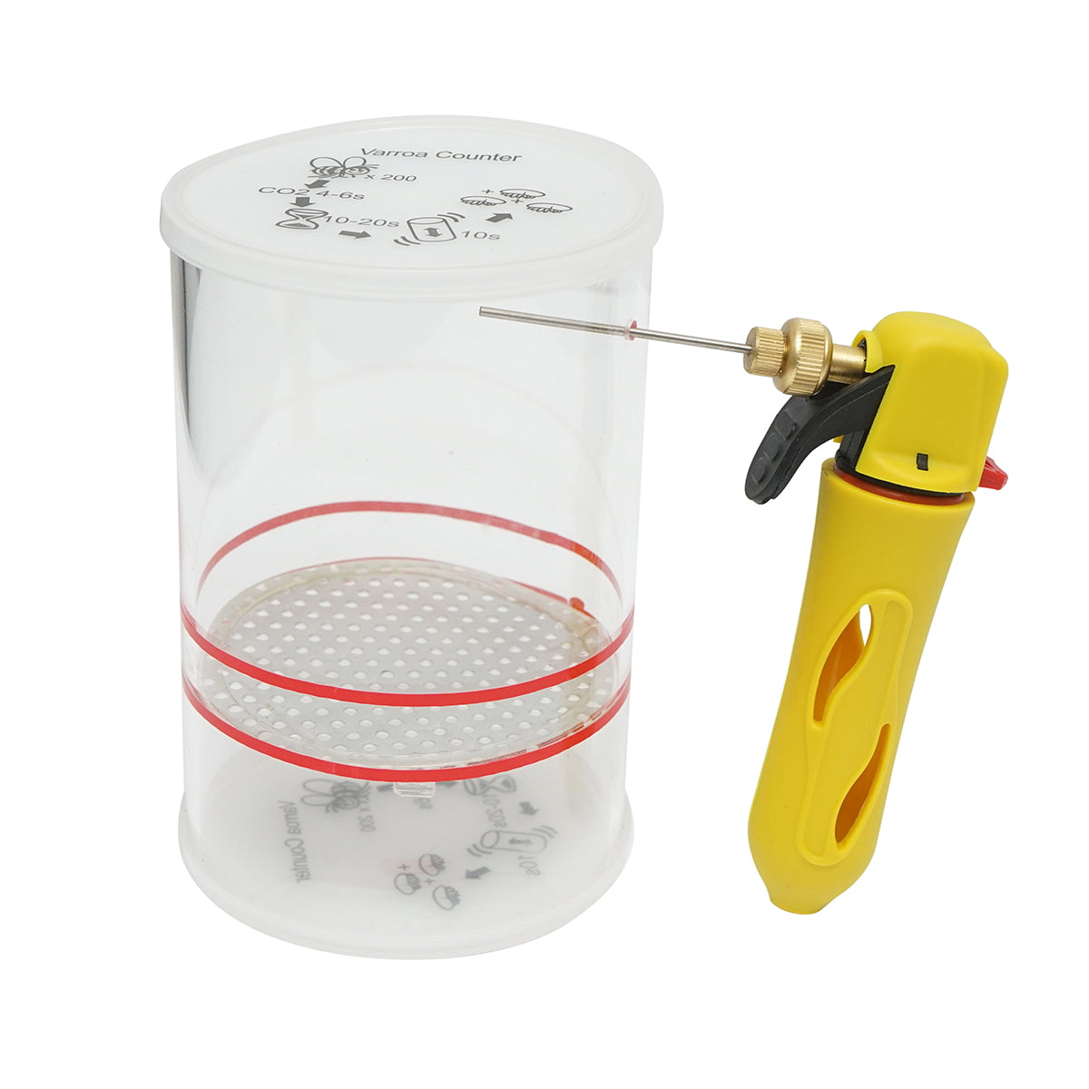 Varroa tester for detecting mites in bees