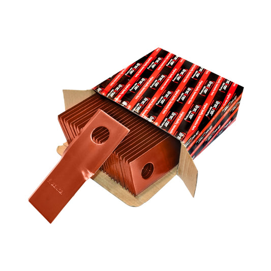 Twisted blade, right rotation direction for rotary mower 126x47x4mm 20mm Breckner Germany