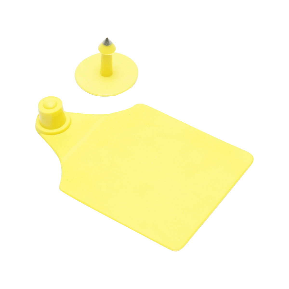 Set of non-inscribed yellow ear tags 64x95mm for cows Breckner Germany