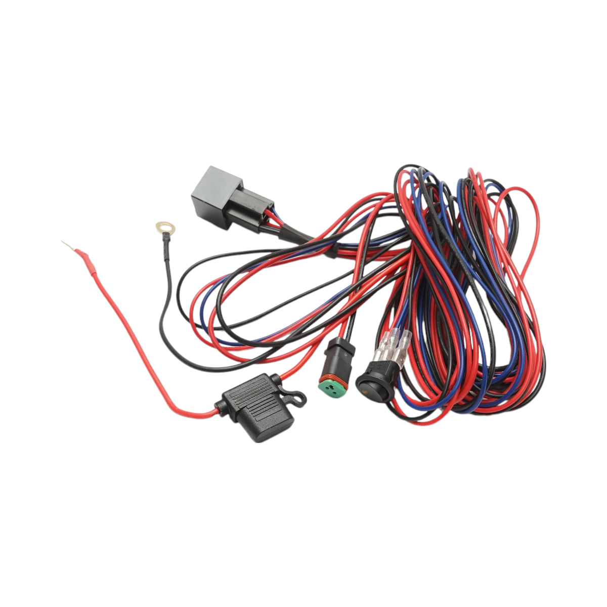 Wiring with relay button and fuse for 12V/40A projectors Breckner Germany