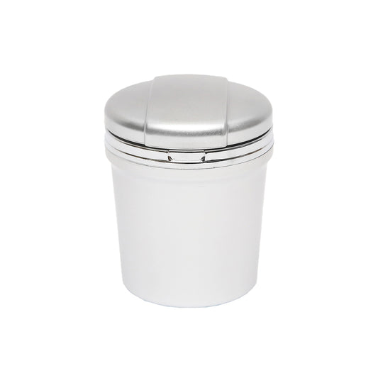 Universal silver car ashtray with multicolor LED light