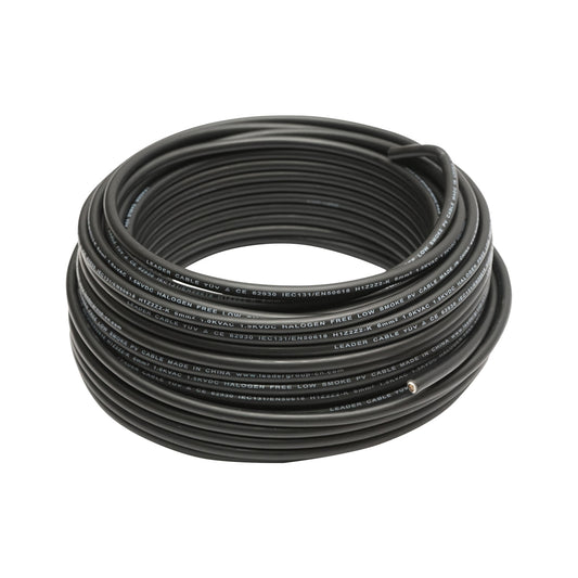 Solar panel cable roll 6mmx30m black 1.5KV, H1Z2Z2-K Leader