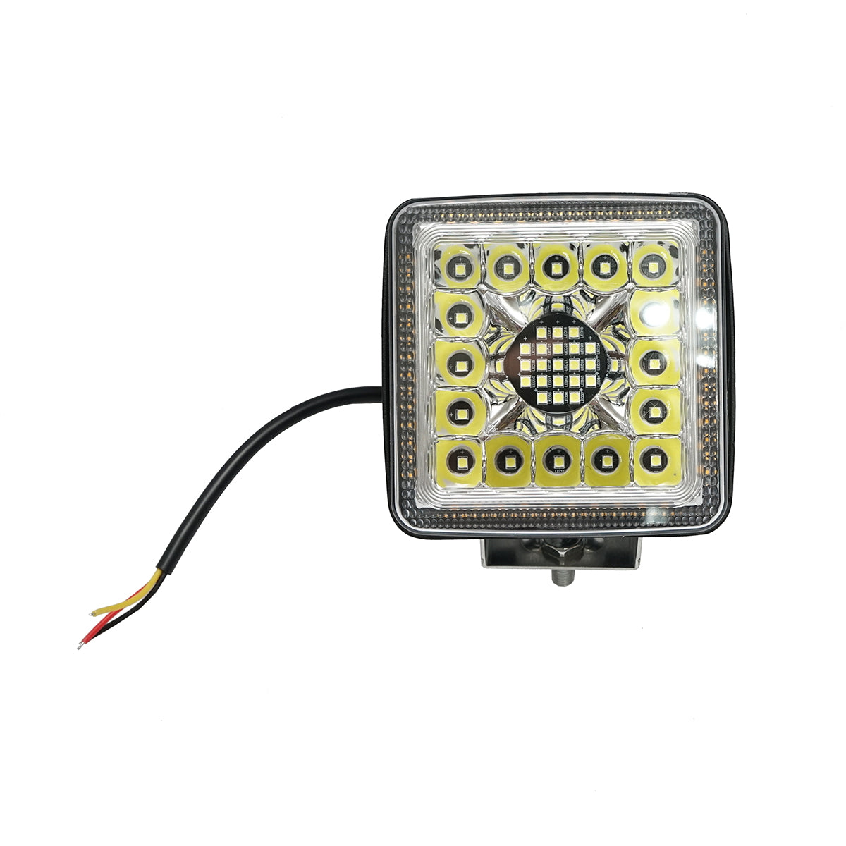 LED lamp 9-36V, 40W, white-yellow color, aluminum housing 110x107x50mm