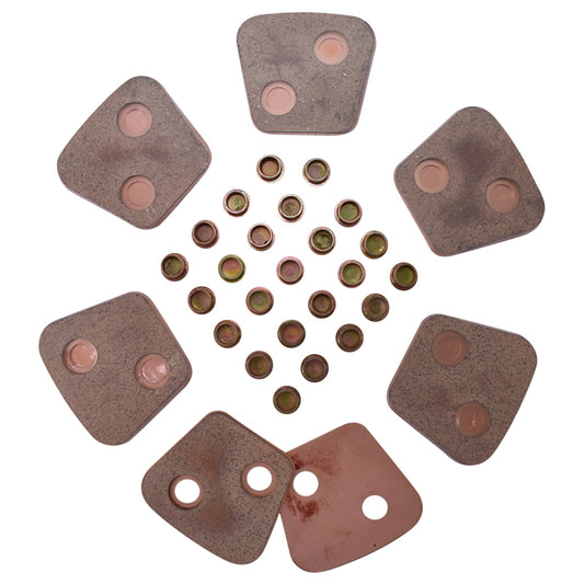 Set of 12 4mm (77x69) friction plates with rivets for clutch disc D1010 UTB U-1010