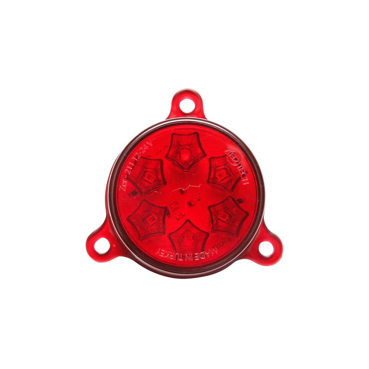 Universal round LED lamp 12/24V red Breckner Germany