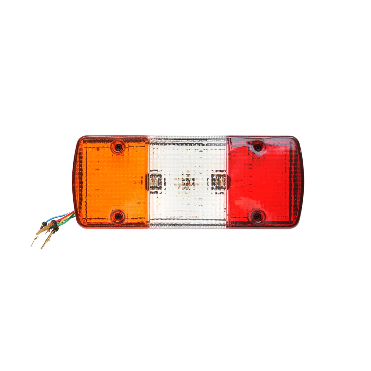 Rectangular rear lamp 28 LEDs with 3 compartments 24V