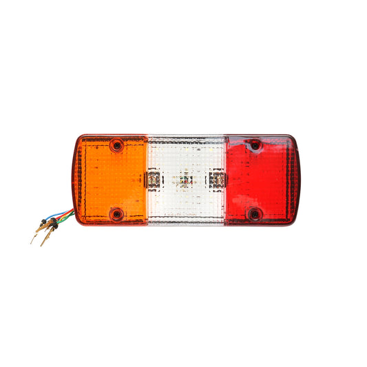 Rectangular rear lamp 28 LEDs with 3 compartments 24V