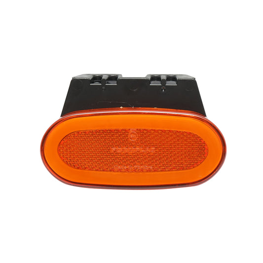 LED oval neon side marker lamp with support 12-24V, yellow 105x46mm Breckner Germany