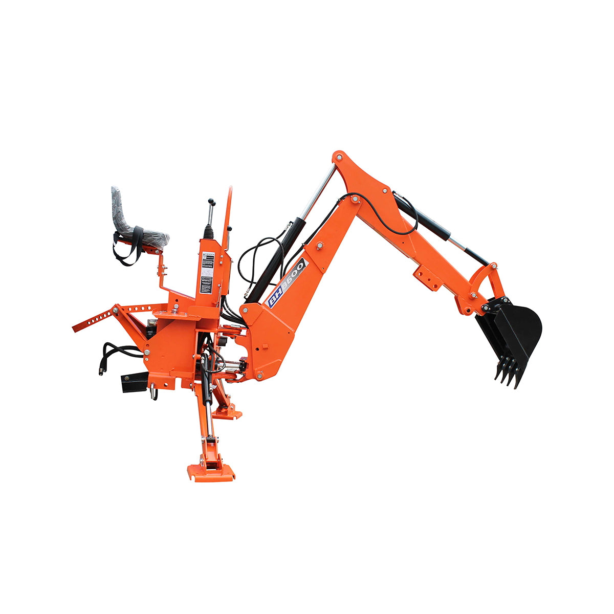Excavator arm for tractor 35-65HP, 180-degree rotation, excavation depth 2.74m Breckner Germany