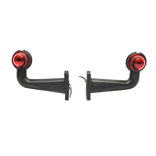 Side marker lights with LED 24V, red-white, durable PVC /set