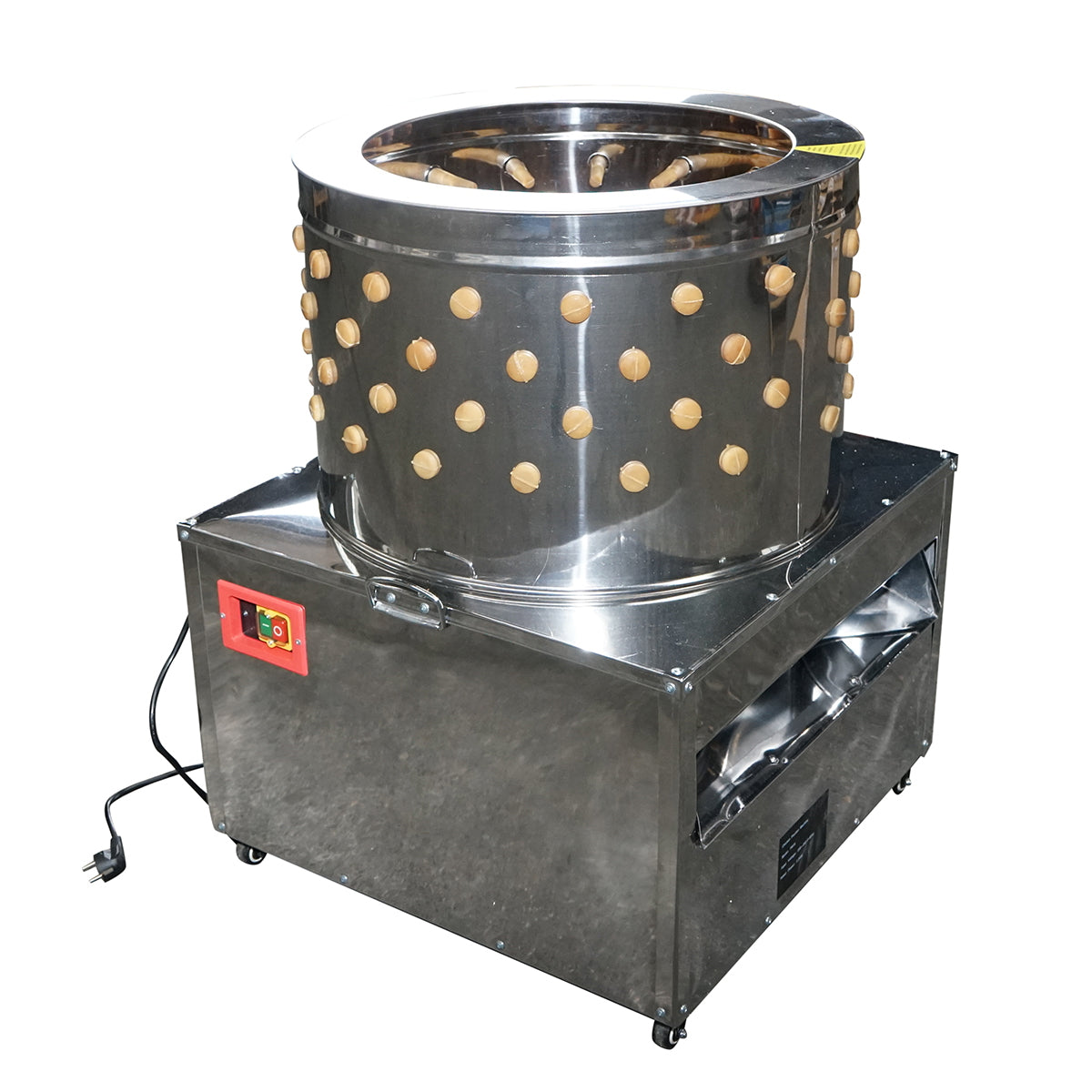 Inox plucker 2200W, 220V max capacity 6 birds, 157 fingers, 240 r/min IP68