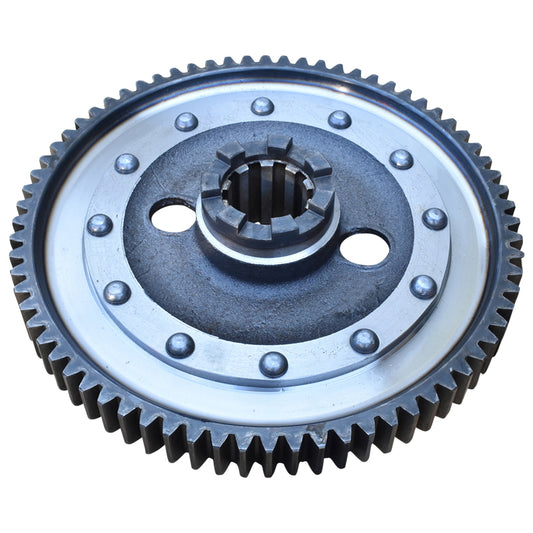 Final drive wheel with claw, left rear U-650 Z=72