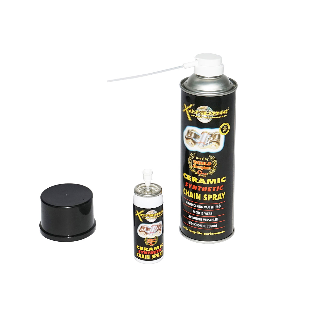 Xeramic chain lubrication spray
