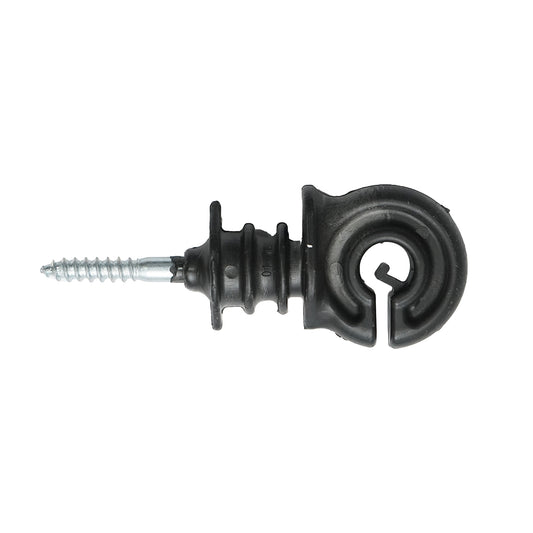 Matte black PP ECO ring isolator for electric fence wire Breckner Germany