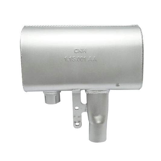 Exhaust muffler New Holland, Case IH OEM code CNH 1.15.001 AA