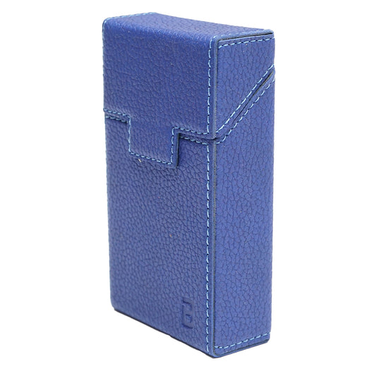 Blue leather case for P20 Breckner cigarette pack