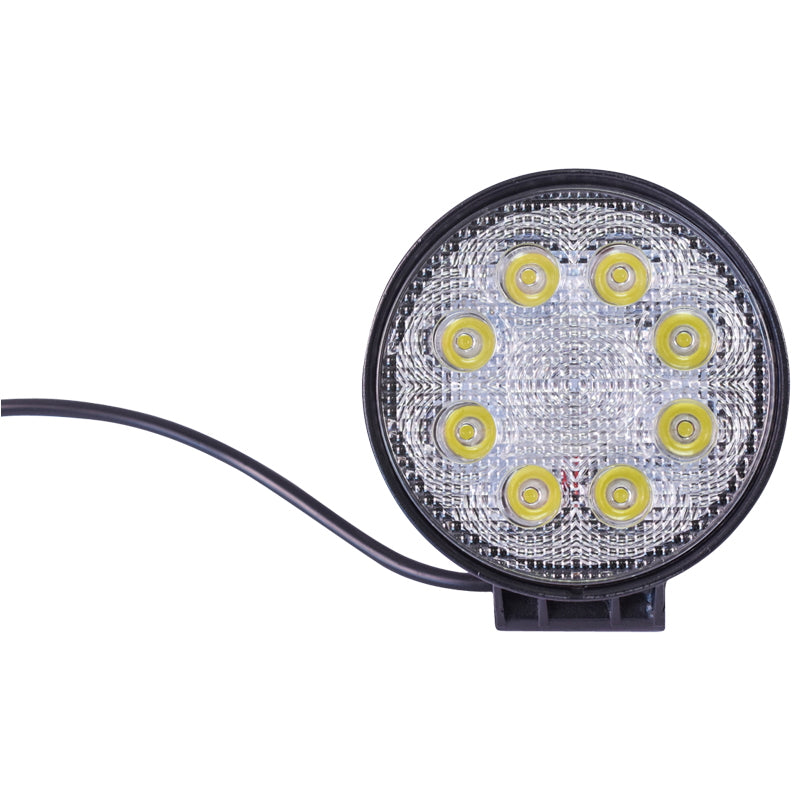 Lamp 8 LEDs 10-60V 24W beam angle 30 degrees spot type 114x114x48mm IP67 6000K Breckner Germany
