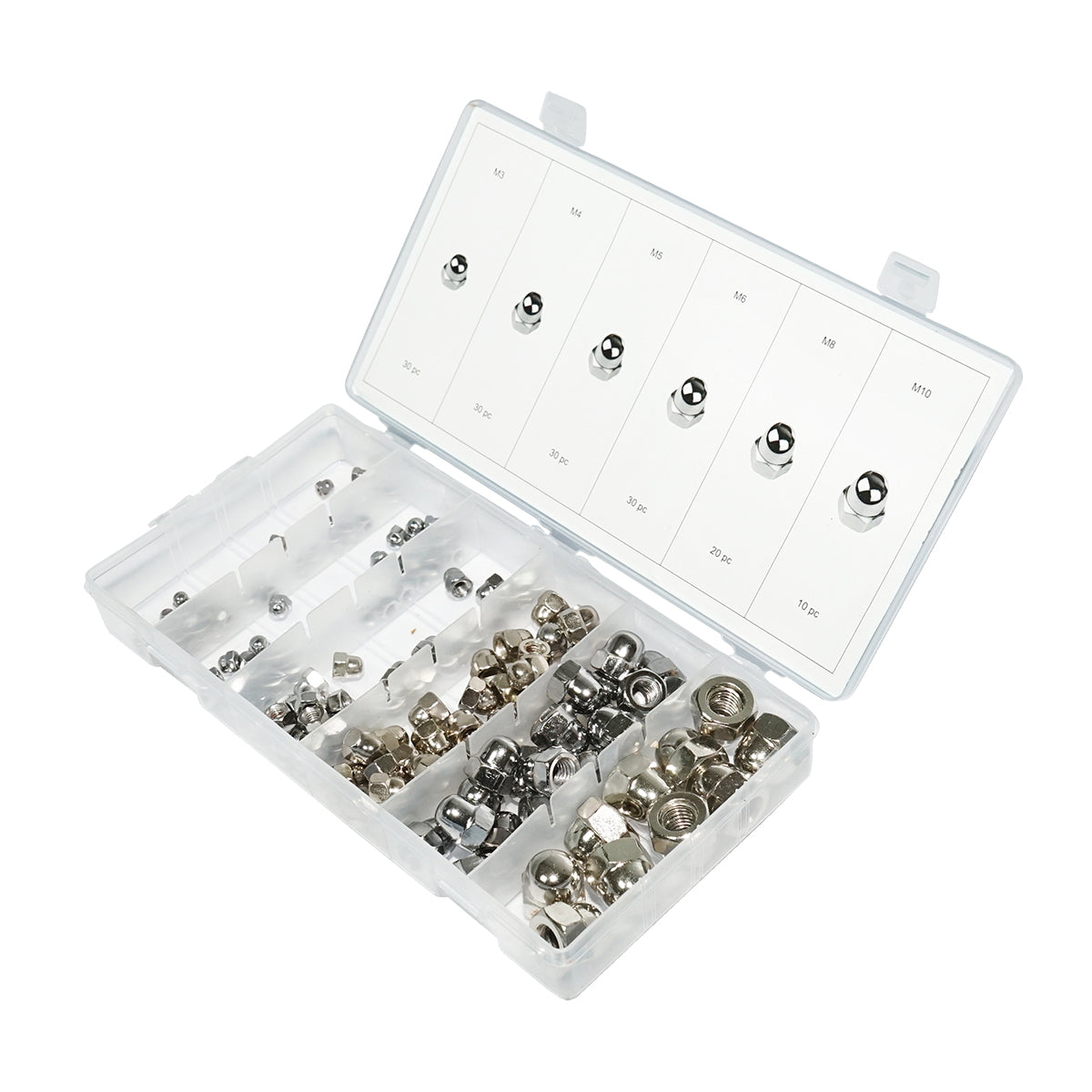 150-piece set of hexagon recessed nuts Breckner Germany