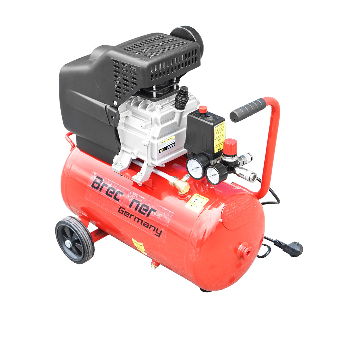 24L air compressor power 1.5kW/2HP maximum pressure 8 Bar, air intake volume 184L Breckner Germany