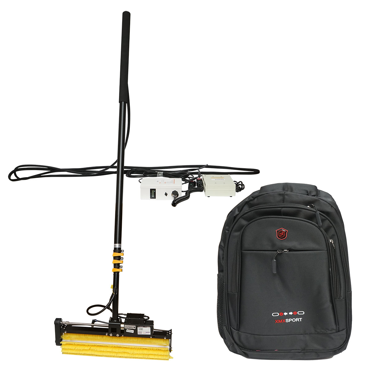 System for cleaning photovoltaic solar panels with battery or 220V and arm of up to 5.5m