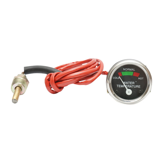 Water temperature gauge with sensor for Massey Ferguson OEM code 1078125M91, 180727M91, 180727M92, 180727M93, 881369M91, 881396M91, 899455M91