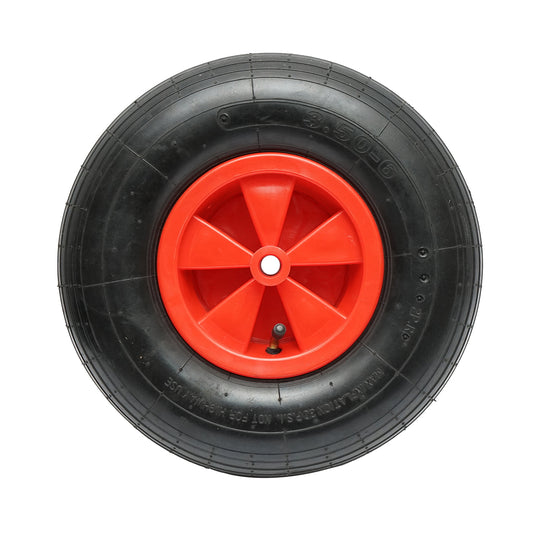 Wheelbarrow wheel, 3.50-6, with a plastic rim