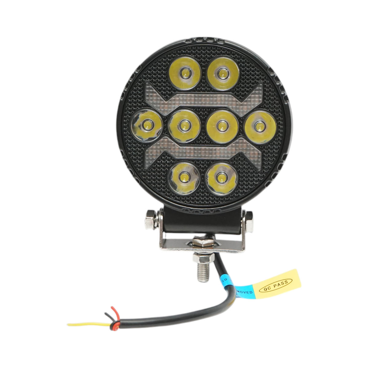 Round LED projector with DRL 9-80V, 17W, white-yellow, aluminum housing IP67 Breckner Germany