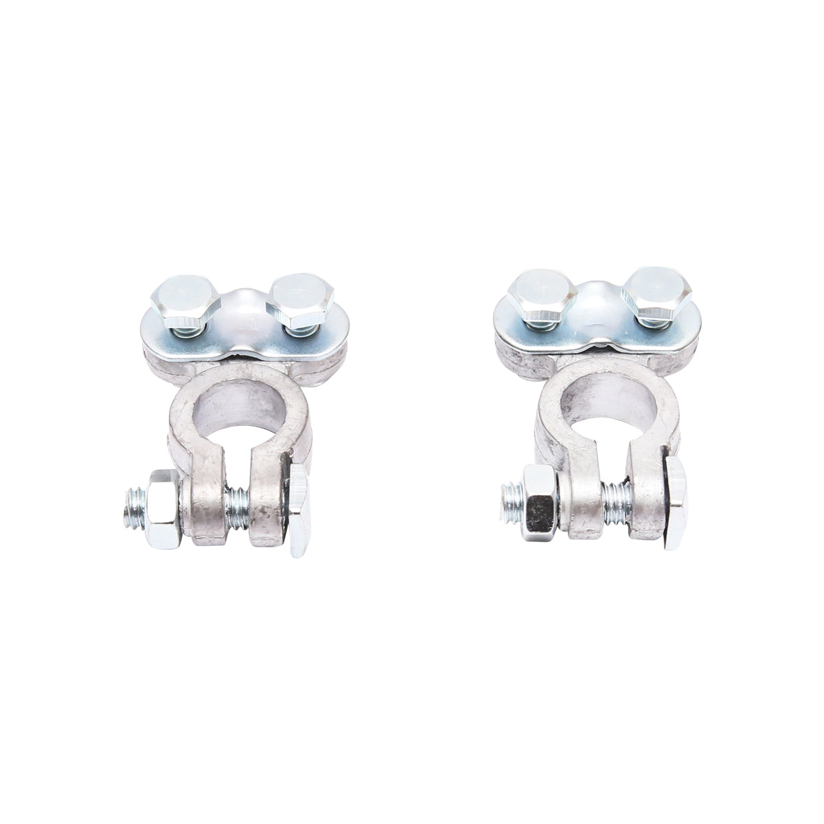 Set of lead battery terminals with screw fastening