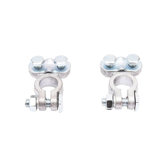 Set of lead battery terminals with screw fastening