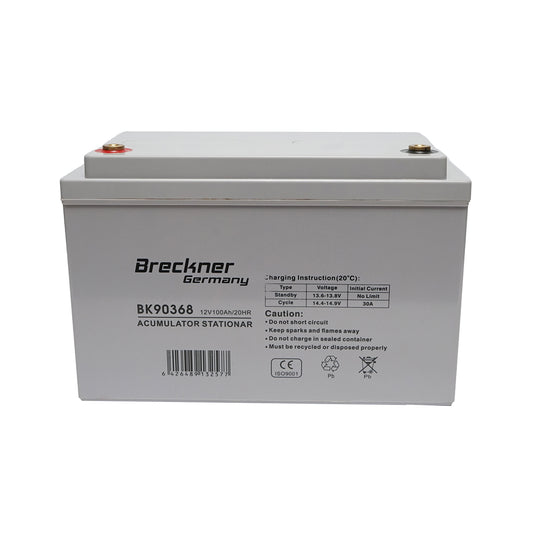 Solar system gel battery 12V 100Ah 20HR, 345x182x255mm Breckner Germany