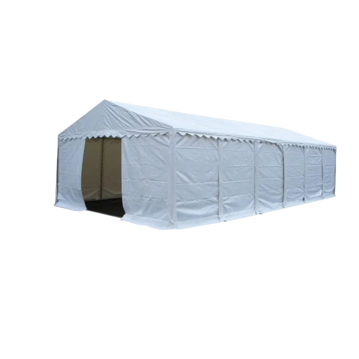 PVC storage hall with a metal structure, 6m wide and 6m long.