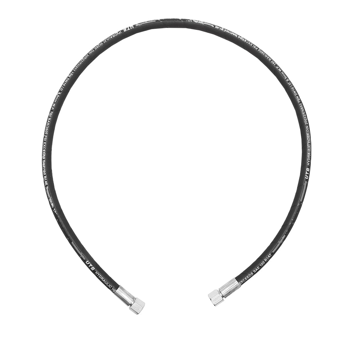 Pressure hose 2SN DN10 certified with hydraulically fixed ends L=1500mm M20