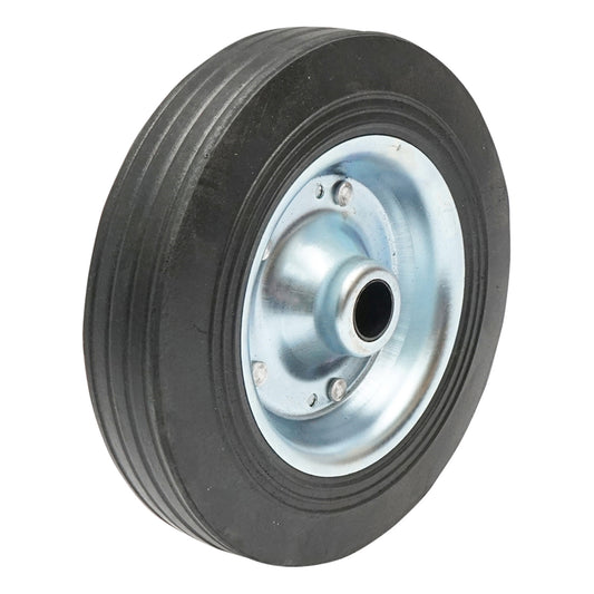200X50mm rubber wheel with metal rim for trailer support wheel attachment on axle fi20mm