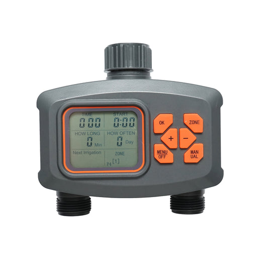 Automatic digital irrigation programmer 4 programs, 2 zones, 8 bar IP67