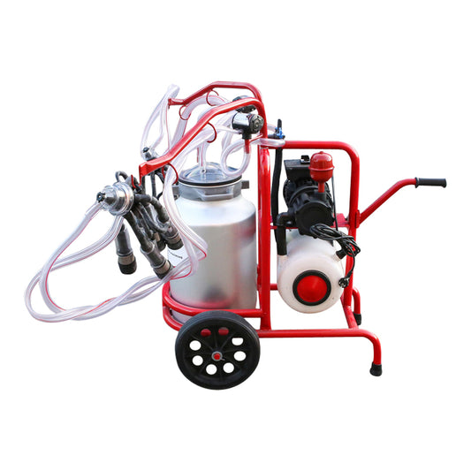 2-station milking machine, 40L aluminum tank with bottle, vacuum reservoir Breckner Germany