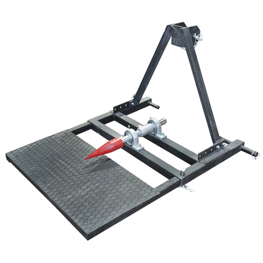 Wood splitter for tractor PTO shaft with 2 included conical chisels