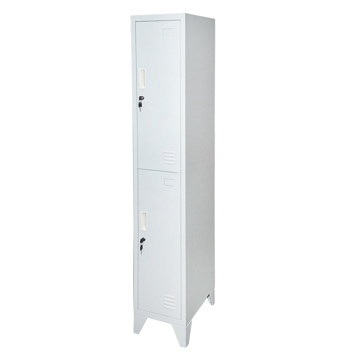 Locker room, metal cabinet with 2 secured doors 1700x300x450mm Breckner Germany
