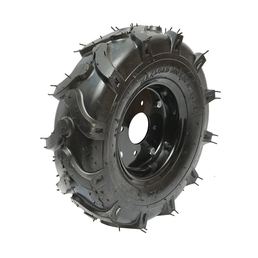 Complete wheel 500/8 tread 6PR with black rim