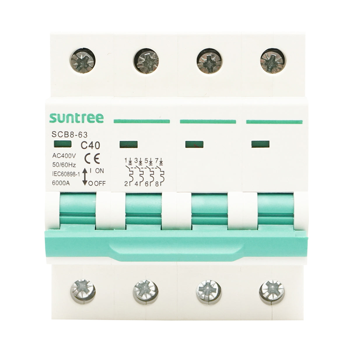 Automatic safety switch type three-phase 4P, 40A, 400VAC Suntree